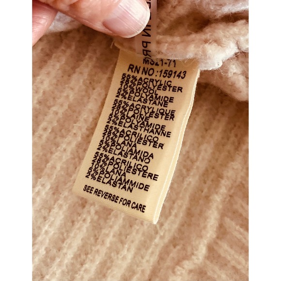 NEW FRNCH Meggy Rose Pale Short Sleeve Mock Neck Sweater M - Picture 6 of 8